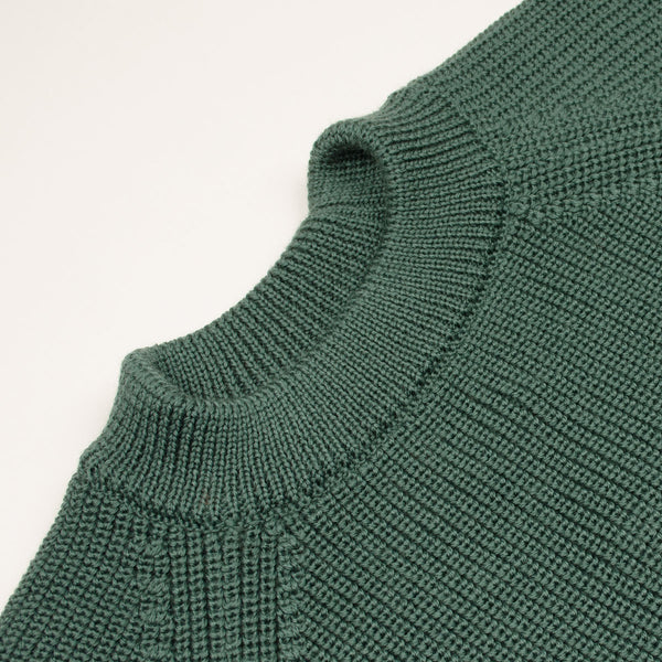 Arpenteur Plano Merino Wool Rib Sweater Emerald