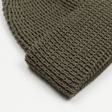 cableami - Linen-liked Finished Cotton Beanie - Olive
