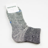 RoToTo - Hemp / Organic Cotton Pile Ankle Socks - Black