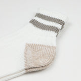 RoToTo - O.S. Ribbed Ankle Socks - White / Gray