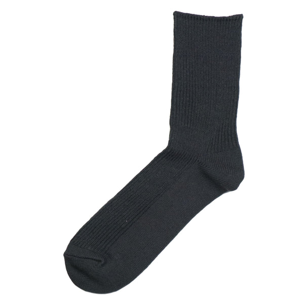 RoToTo - Washi / Recycled Cotton Rib Crew Socks - Dark Gray