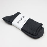 RoToTo - Washi / Recycled Cotton Rib Crew Socks - Dark Gray