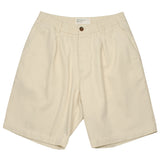 Universal Works - Pleated Track Shorts Recycled Cotton - Ecru