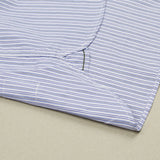 Universal Works - Square Pocket Shirt Busy Stripe Cotton - Blue/Navy Stripe