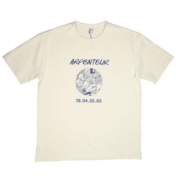 Arpenteur - Graphique Story Service Heavy Jersey T-shirt - Ecru