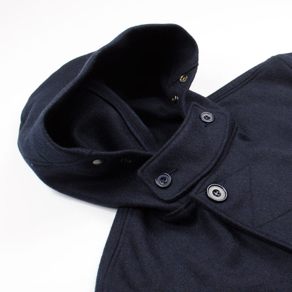 Arpenteur Kabig Melton Wool Jacket Navy