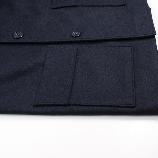 Arpenteur Kabig Melton Wool Jacket Navy