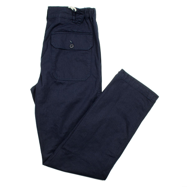 Arpenteur P tanque Work Pants Navy Cotton Herringbone