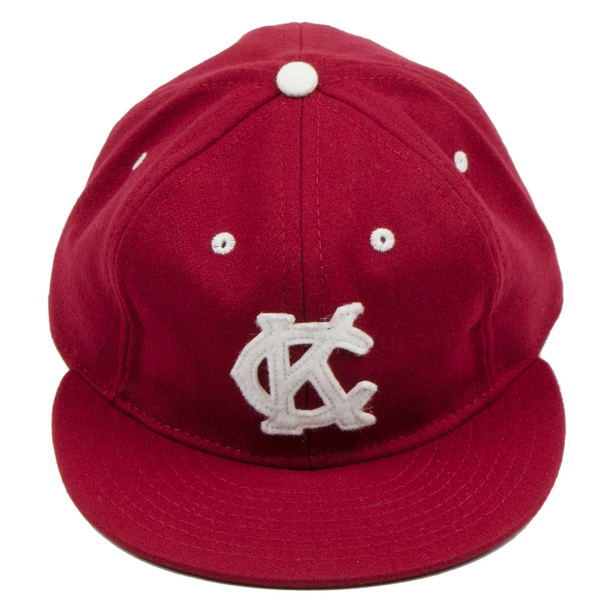 Baldwin KC Kansas City Baseball Cap Hat Fitted 7 1/8 Size Wool Blend Flannel