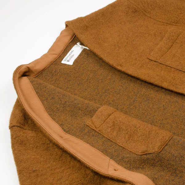 Universal Works Fleece Cardigan, Rust