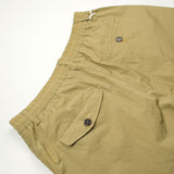 Universal Works - Pleated Track Short Recycled Nylon Tech - Sand