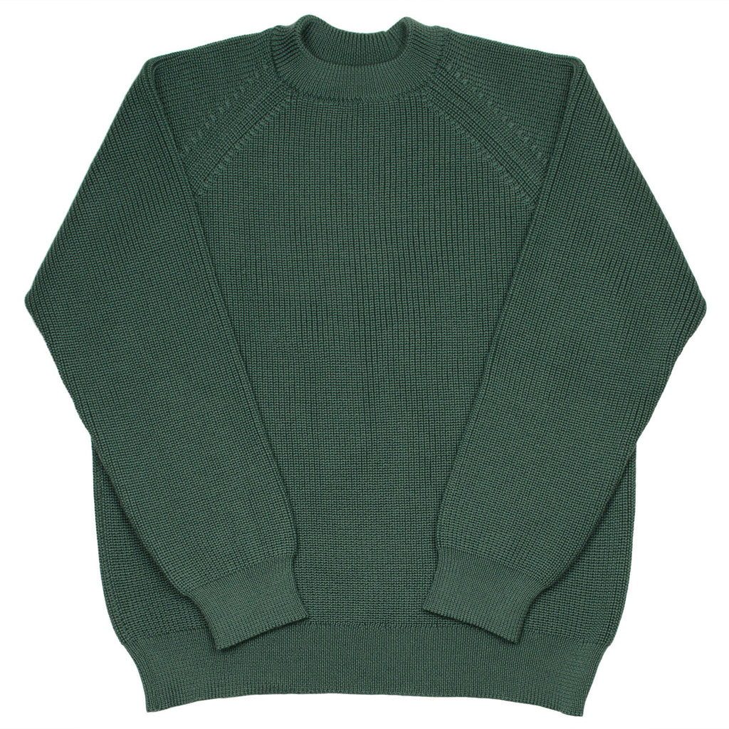 Arpenteur - Plano Merino Wool Rib Sweater - Emerald