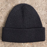 cableami - Linen-liked Finished Cotton Beanie - Black