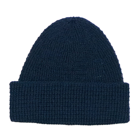 cableami - Linen-liked Finished Cotton Beanie - Navy