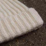 cableami - Mohair Tube-Yarn Beanie - White