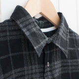 Norse Projects - Algot Relaxed Wool Check Shirt - Charcoal Mel.