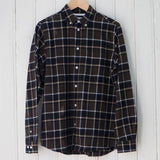 Norse Projects - Anton Brushed Flannel Shirt - Beech Green Check