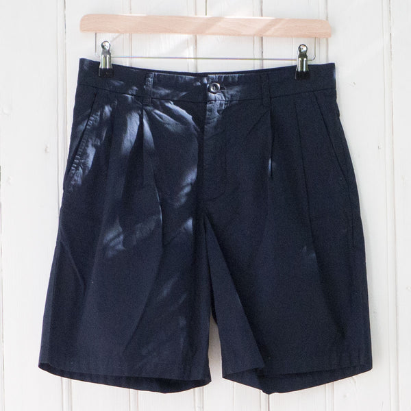 Norse Projects - Benn Typewriter Pleated Short - Dark Navy