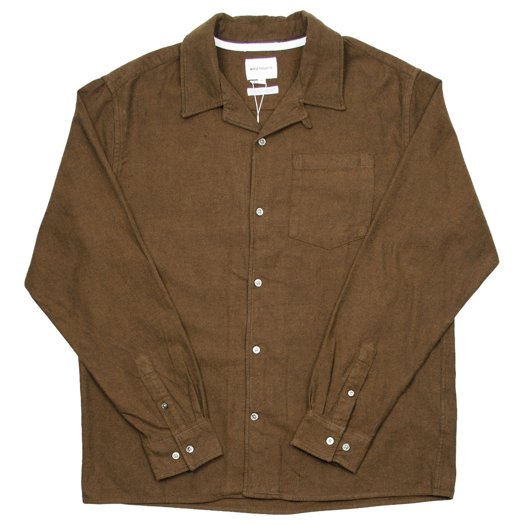 Norse Projects - Carsten Organic Flannel Shirt LS - Rust Brown