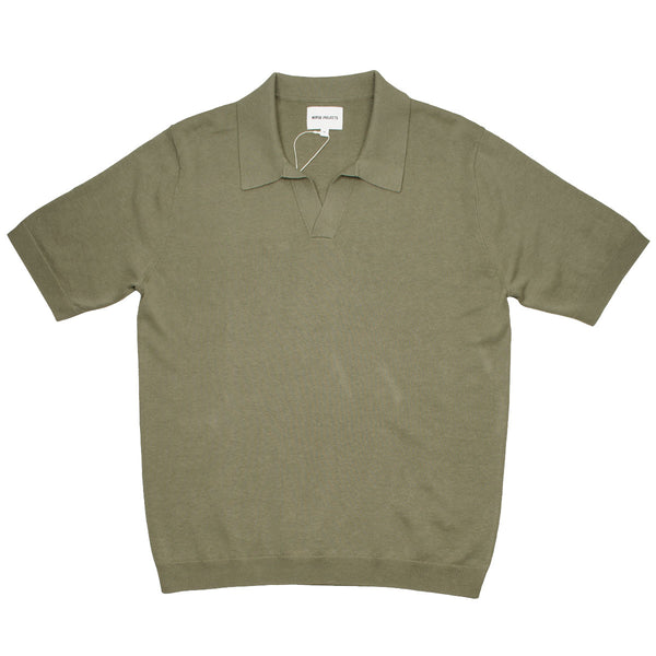 Norse Projects - Leif Cotton Linen Polo - Clay