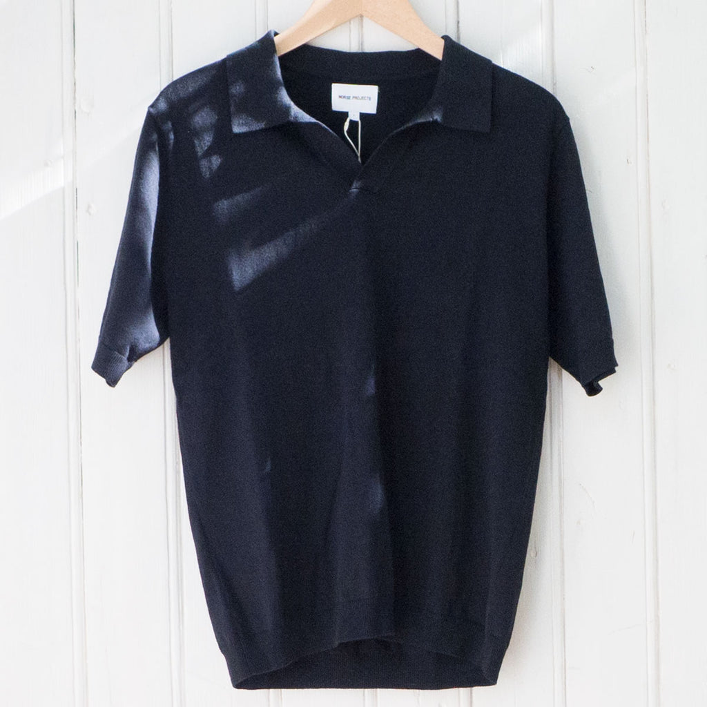 Norse Projects - Leif Cotton Linen Polo - Dark Navy