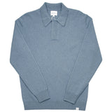 Norse Projects - Marco Merino Lambswool Polo - Stone Blue