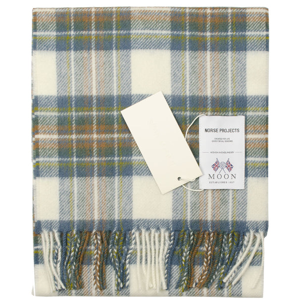 Norse Projects - Moon Checked Lambswool Scarf - Scoria Blue