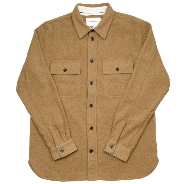 Norse Projects - Silas Textured Cotton Wool Overshirt - Camel