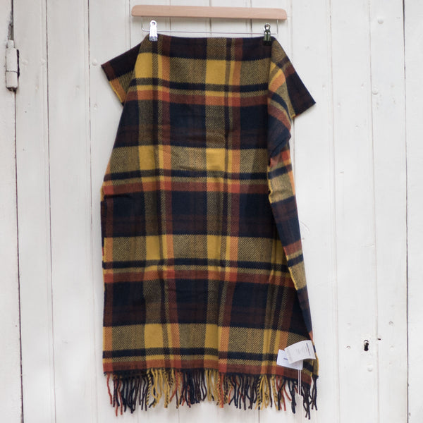 Norse Projects - Virgin Wool Checked Scarf - Dark Navy