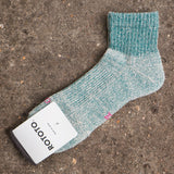 RoToTo - Hemp / Organic Cotton Pile Ankle Socks - Sea Green