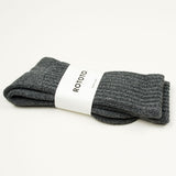 RoToTo - Loose Pile Crew Socks - Mix Charcoal