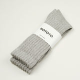 RoToTo - Loose Pile Crew Socks - Mix Gray