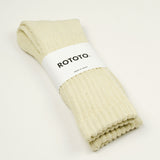 RoToTo - Loose Pile Crew Socks - Raw Beige