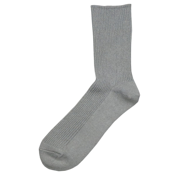 RoToTo - Washi / Recycled Cotton Rib Crew Socks - Gray