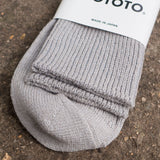 RoToTo - Washi / Recycled Cotton Rib Crew Socks - Gray