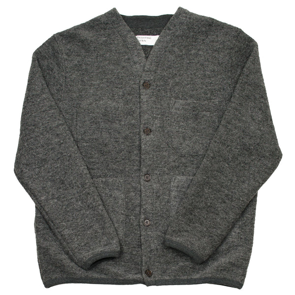 Universal Works - Cardigan Wool Fleece - Grey Marl