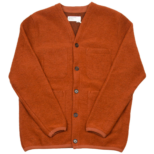 Universal Works - Cardigan Wool Fleece - Orange