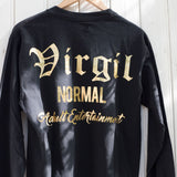 Virgil Normal - Plot Is Foiled LS T-shirt - Black