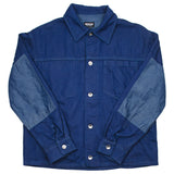 Arpenteur - Eddie Cotton / Linen Sergé Jacket - Plain Woad Blue