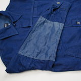 Arpenteur - Eddie Cotton / Linen Sergé Jacket - Plain Woad Blue