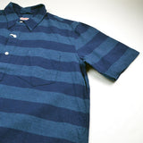 Arpenteur - Eté Short-Sleeve Popover Shirt - Indigo Stripes