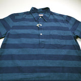 Arpenteur - Eté Short-Sleeve Popover Shirt - Indigo Stripes