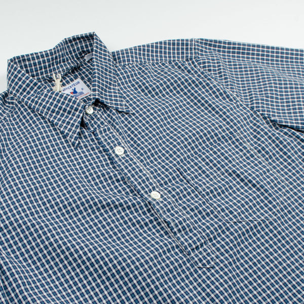 Arpenteur - Eté Short-sleeve Pullover Shirt - Blue / Green Check