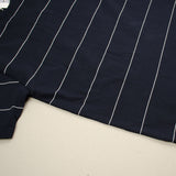Arpenteur - Match T-shirt - Midnight Blue/Off White Fine Stripe