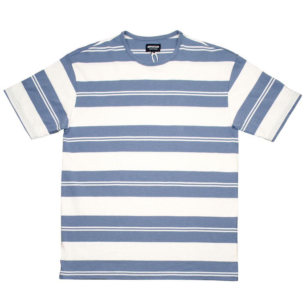 Arpenteur - Match T-shirt - Sax Blue/Off White Rugby
