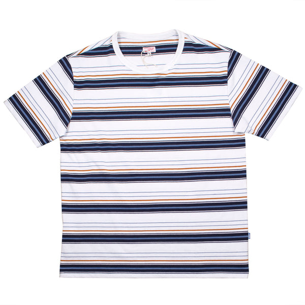 Arpenteur - Match T-shirt - White / Navy / Orange / Blue