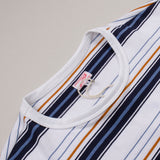 Arpenteur - Match T-shirt - White / Navy / Orange / Blue