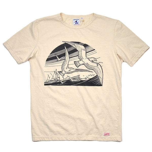 Arpenteur - Micheau-Vernez Sea Bird Printed T-shirt - Ecru