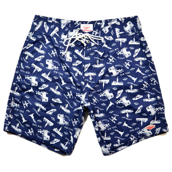 Battenwear – Board Shorts – Navy Custom Print