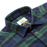 BD Baggies - Blouse Shirt - Flannel Check Navy & Green
